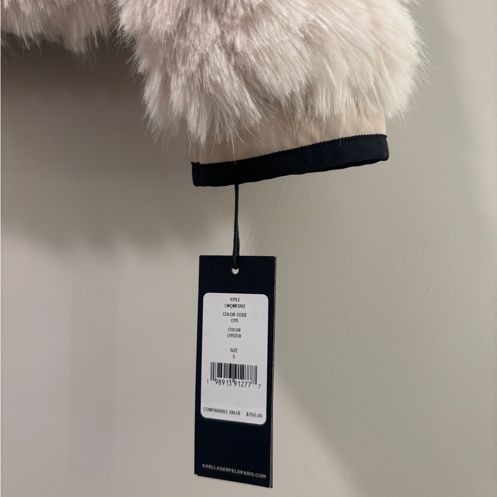 Luxurious Karl Lagerfeld Faux Fur Cardigan Jacket - Picture 5 of 5